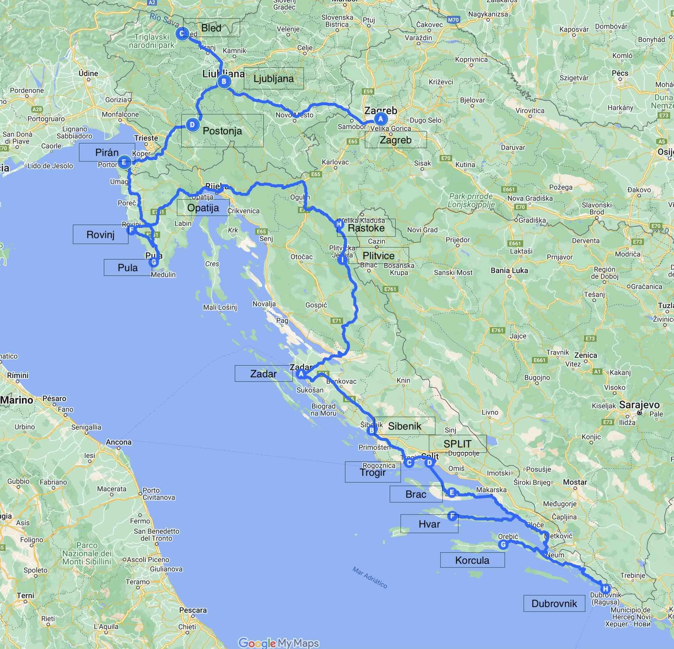 Road Trip Croacia & Eslovenia : Resumen del Itinerario completo — ALMA ...